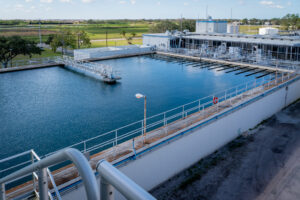 A water treatment plant.