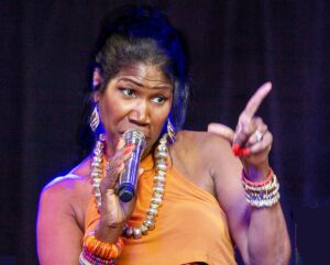 Synia Carroll performing.