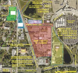 Map showing the airport land which Rick Piccolo suggested selling to New College.
