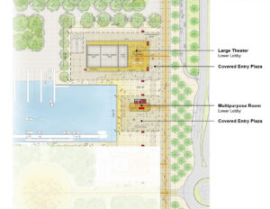 Map of the proposed Sarasota Performing Arts Center.
