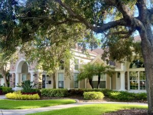 Photo of Harrison Ranch's clubhouse.
