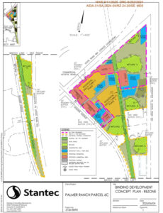 Map showing the proposed rezone for Palmer Ranch Parcel 6C.