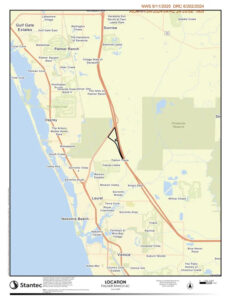 Map showing the location of the proposed Palmer Ranch Parcel 6C development.
