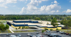 Aerial photo of Harllee Middle School.