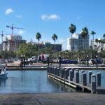 View from the boat ramp of a construction site across the Sarasota Boat Canal.