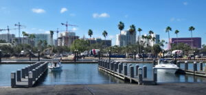 View from the boat ramp of a construction site across the Sarasota Boat Canal.