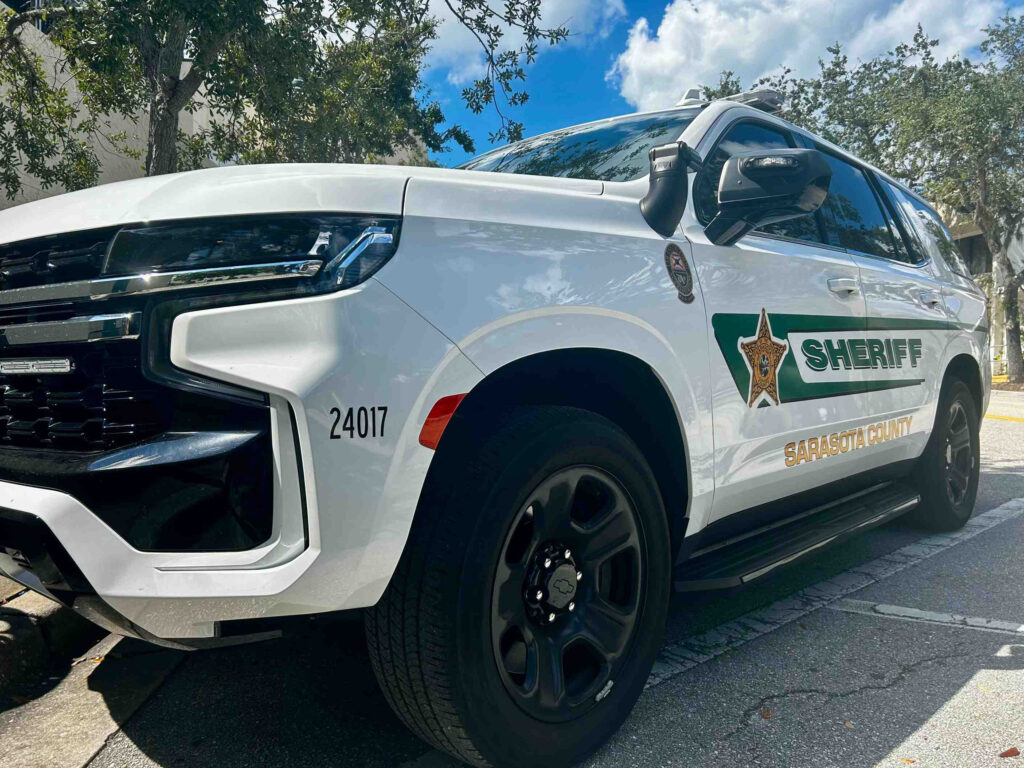 Photo of a Sarasota County Sheriff's vehicle.