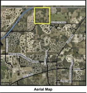 Map highlighting the location of the proposed project.