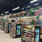 Photo of the checkout lanes at a Publix grocery store.