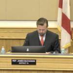 Representatives Fiona McFarland, James Buchanan and Danny Nix, Jr. at the Sarasota Delegation.