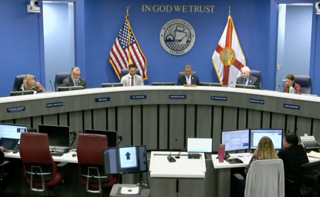 The Manatee County Commission in a meeting.