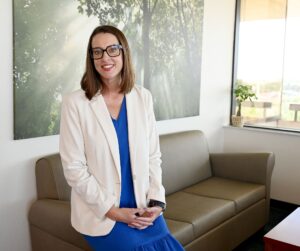 Laurie Breslin smiling.