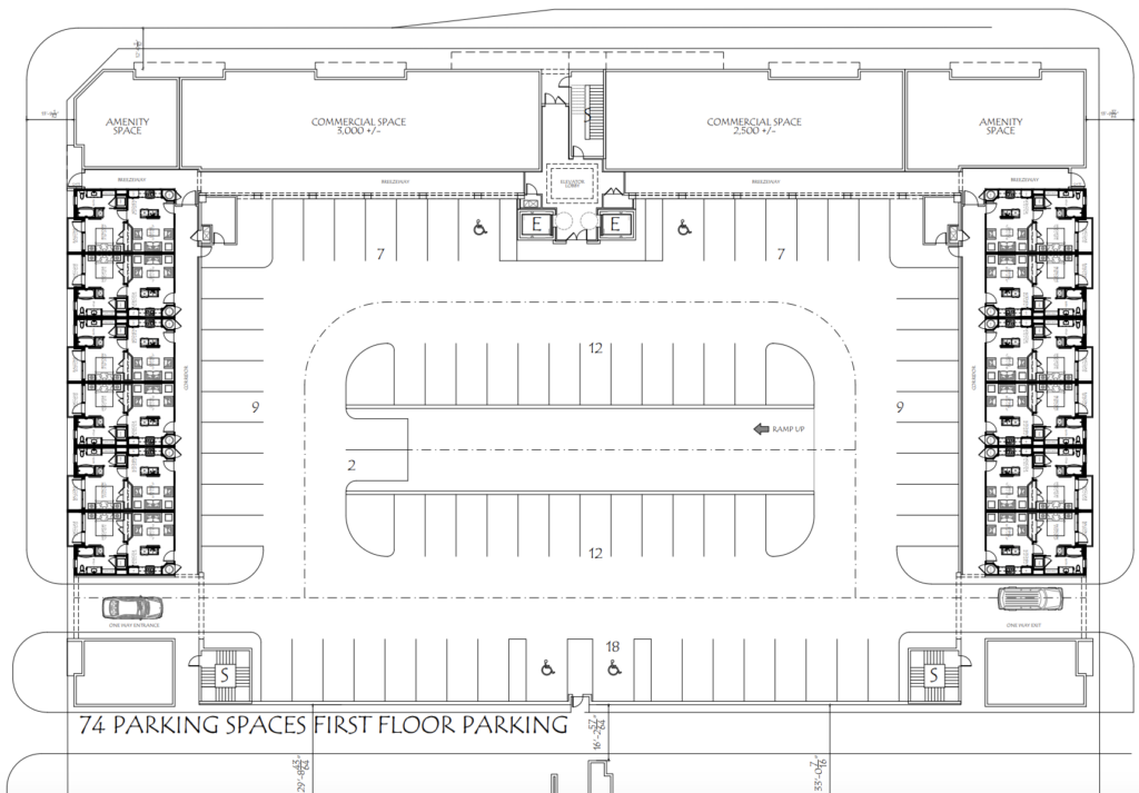 Footprint of the proposed McCown Towers North expansion.