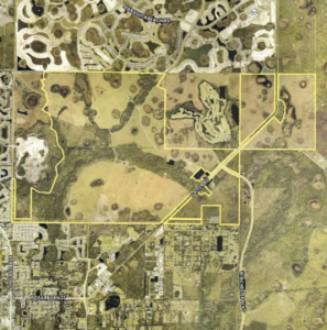 Satellite map of the proposed area of Winchester Ranch.