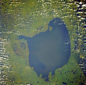 Aerial view of Lake Okeechobee.