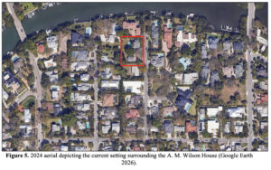 Aerial photo showing the location of 908 Pomelo in 2026.