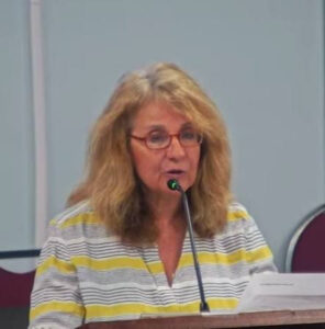 Julie London Ferguson speaking.