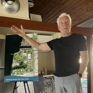 A. G. Laffley presenting a slides titled "Working Master Plan".