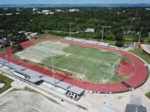 The Booker Tornadoes' football field.