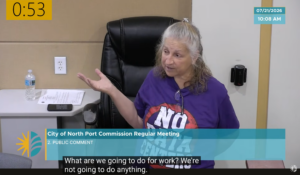 A public commenter at a commission meeting.