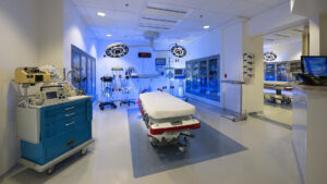 An emergency room at Sarasota Memorial Hospital.
