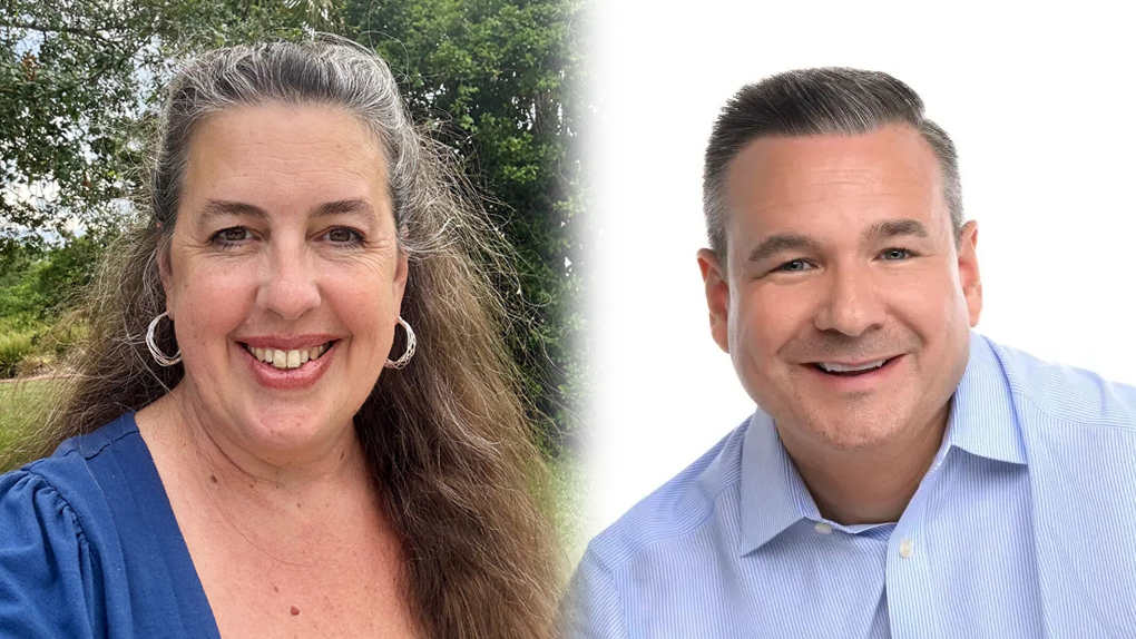 Side by side photos of Chantal Wilford and Jonathan Mullis smiling.