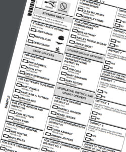 A stock graphic of a sample ballot.
