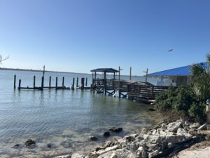 A damaged pier.