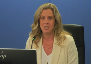 Liz Barker speaking.