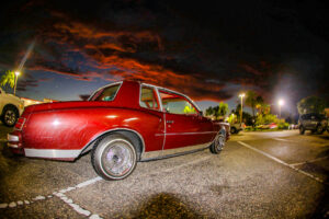 A red 1982 Chevy.