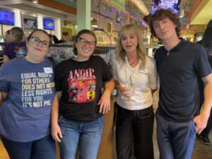 Zander Moricz and three other Angie Nixon supporters.