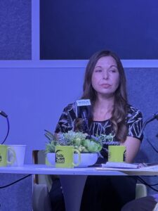 Holly Bullard sitting at the Talk of the Town roundtable.