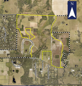 Aerial photo outlining the LWR area
