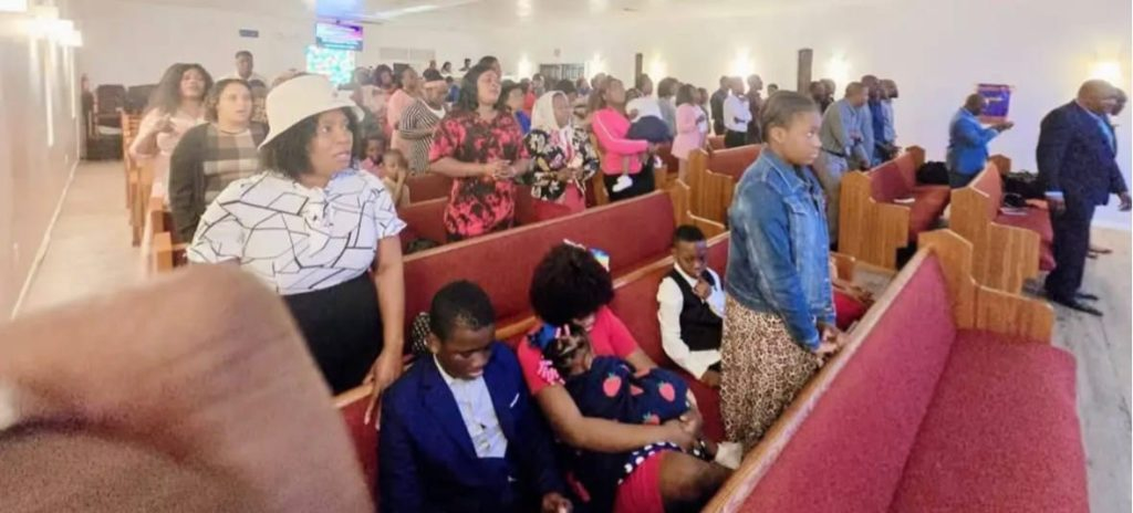 The congregation at New Jerusalem Haitian Church.